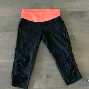 Black Leggings w/ Orange Band